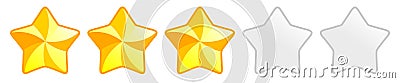 Five star icon. Product quality rating. Vector Vector Illustration