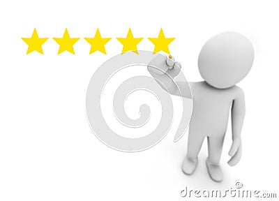 five star rating Stock Photo