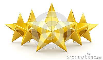 Five star rating Stock Photo