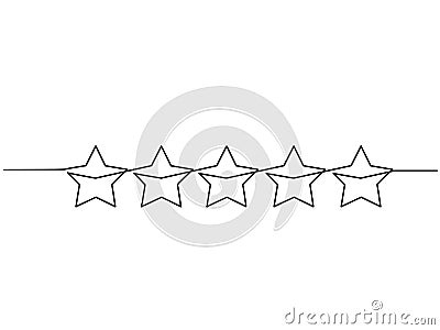 Five stars customer product rating review icon Vector Illustration