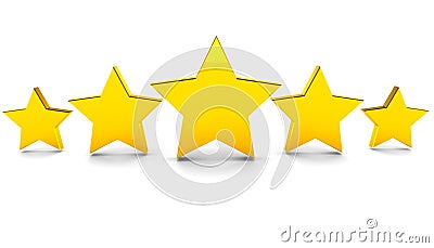 Five stars Stock Photo