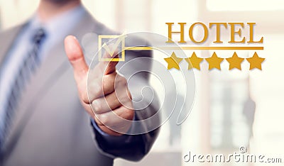 Five stars luxury Hotel accommodation and service Stock Photo