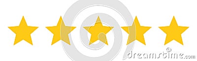 Five stars rating Vector Illustration