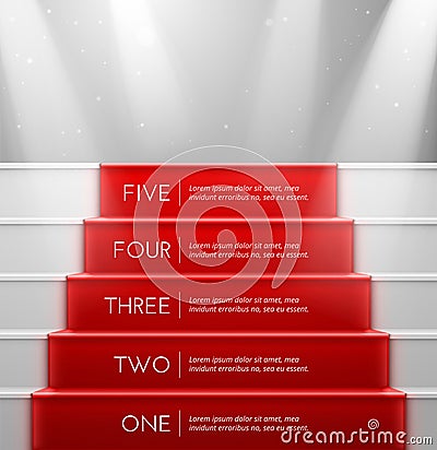 Five steps Vector Illustration