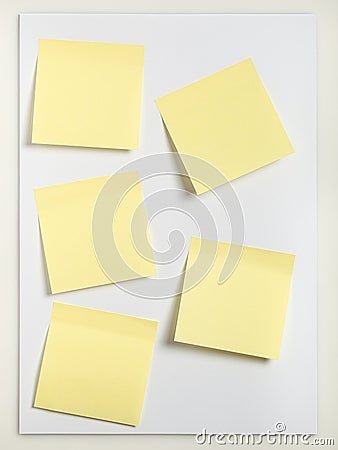 Five Sticky notes Stock Photo