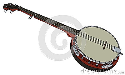 Five string banjo Vector Illustration