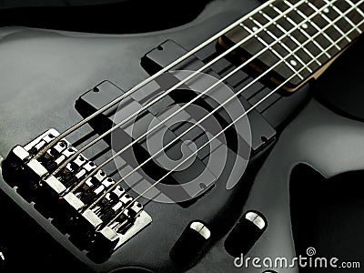 Five string bass guitar Stock Photo