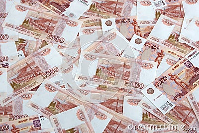 Five thousand roubles Stock Photo