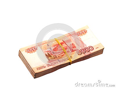 Five thousand ruble notes Stock Photo