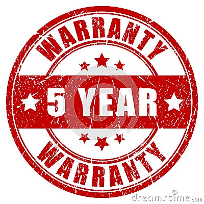 Five year warranty Vector Illustration