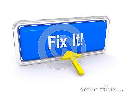 Fix it button Stock Photo