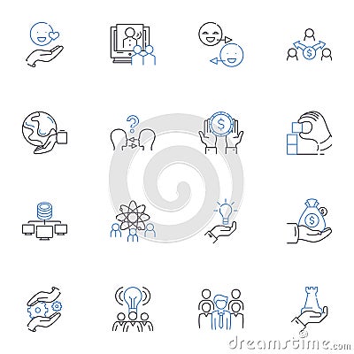 Fix-up line icons collection. Renovate, Repair, Upgrade, Refurbish, Refresh, Reinvent, Revitalize vector and linear Vector Illustration