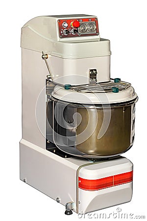 Fixed bowl spiral mixer with digital timers Stock Photo