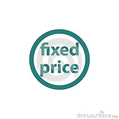 Fixed Price icon Vector Illustration