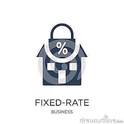 Fixed-rate mortgage icon. Trendy flat vector Fixed-rate mortgage Vector Illustration