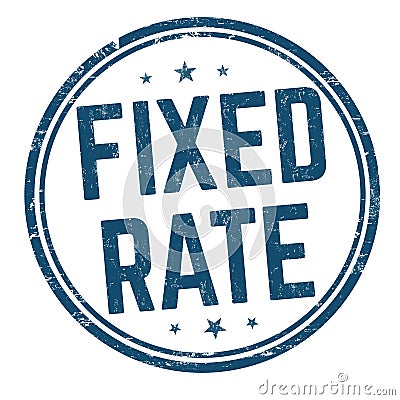 Fixed rate sign or stamp Vector Illustration