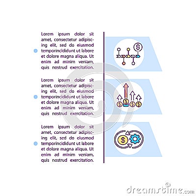 Fixed and variable overhead costs concept icon with text Cartoon Illustration