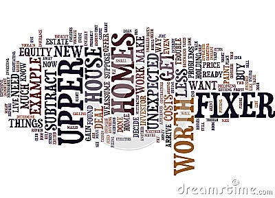 Fixer Upper Homes Are You Ready Text Background Word Cloud Concept Vector Illustration