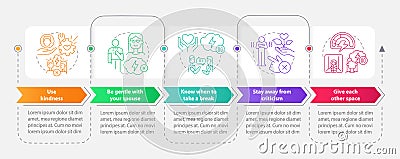 Fixing broken marriage rectangle infographic template Vector Illustration