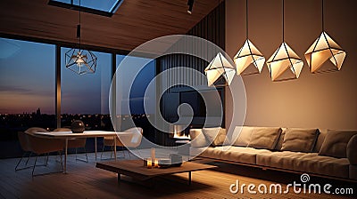 fixtures geometric light Cartoon Illustration