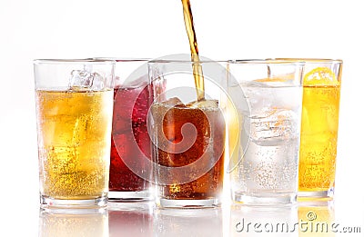 FIZZY SOFT DRINKS Stock Photo