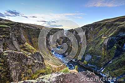 Fjadrargljufur Canyon, Iceland Stock Photo