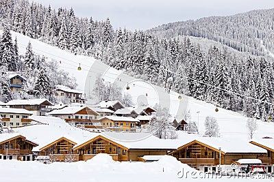 Flachau ski resort Stock Photo
