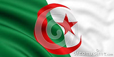 Flag Of Algeria Stock Photo