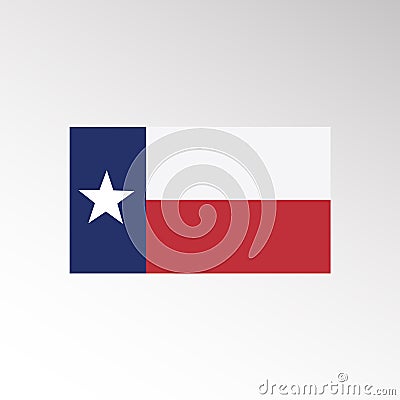 Flag of American state of Texas vector. Flag Texas vector icon. Stock Photo