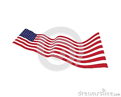 Flag american vector icon illustration Vector Illustration