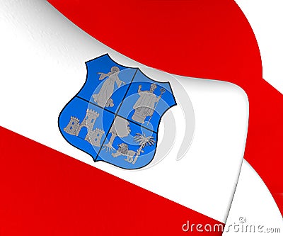 Flag of Asuncion, Paraguay. Stock Photo