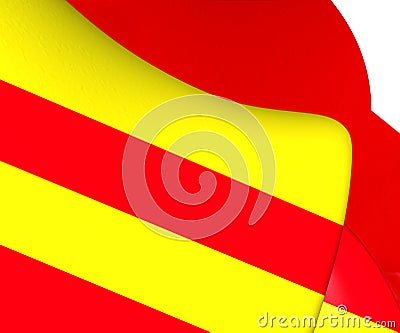 Flag of Aust-Agder, Norway. Stock Photo