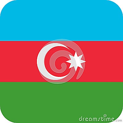 Flag Azerbaijan illustration vector eps Vector Illustration