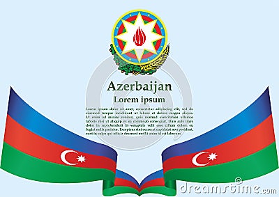 Flag of Azerbaijan, Republic of Azerbaijan. vector illustration Vector Illustration