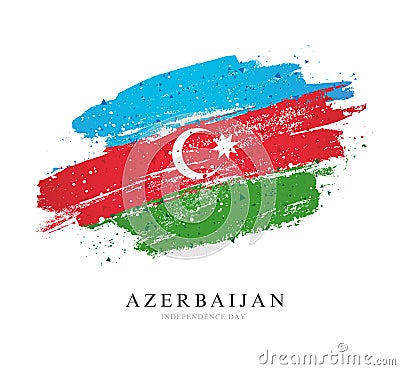 Flag of Azerbaijan. Vector illustration on white background Vector Illustration