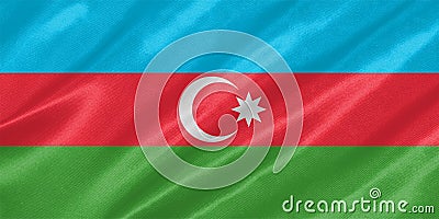 Azerbaijan Flag Stock Photo