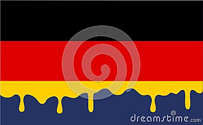 Flag background with drop style vector germany Vector Illustration