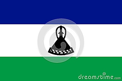 flag of Bantu peoples Sotho people. flag representing ethnic group or culture, regional authorities. no flagpole. Plane layout, Stock Photo