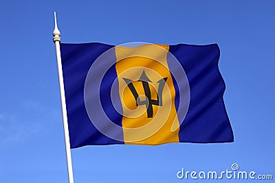 Flag of Barbados Stock Photo