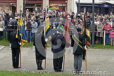 Flag barers from the Royal British Legion Editorial Stock Photo