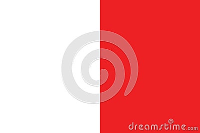 Flag of Bari, Italy Vector Illustration