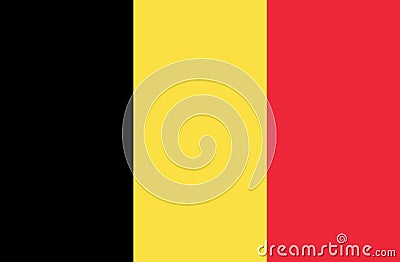 Flag of Belgium Vector Illustration