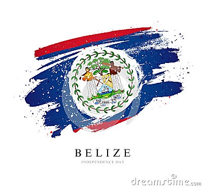 Flag of Belize. Vector illustration on a white background Vector Illustration