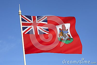 Flag of Bermuda - The Caribbean Stock Photo