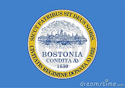 Flag of Boston Stock Photo