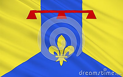 Flag of Bouches-du-Rhone, France Stock Photo