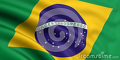 Flag Of Brazil Stock Photo