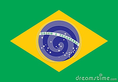 Flag of Brazil Stock Photo