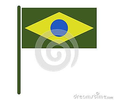 Flag of brazil illustrated Stock Photo
