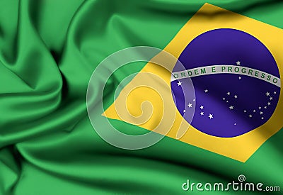 Flag of Brazil Stock Photo